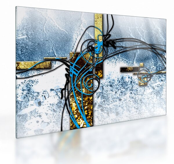 Tablou pe sticlă abstract (70x50 cm)