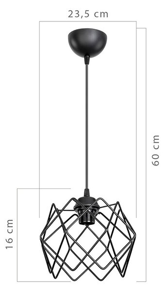 Lustra PWL-1021 Pako World Negru 23.5x23.5x60 cm