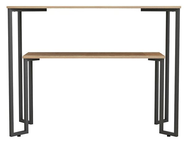 Consolă Homer, Natural - Gri, 110x48x85 cm