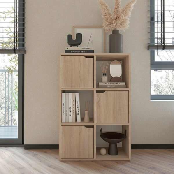 Biblioteca Bookel Pako World Sonoma 59.5x27.5x89 cm