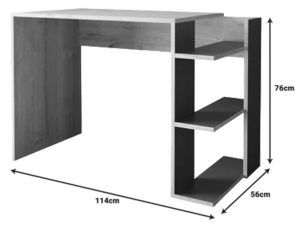 Birou Toska Pako World Stejar inchis 114x56x76 cm