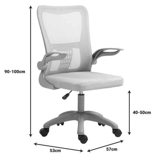 Scaun birou Annalise Pako World Gri 57x53x100 cm
