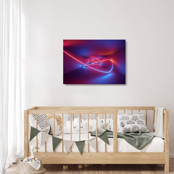 Tablou pe sticlă cu abstracție modernă (70x50 cm)