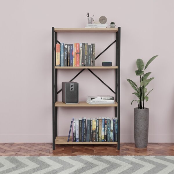 Biblioteca Jackrey Pako World Stejar 60x30x114 cm