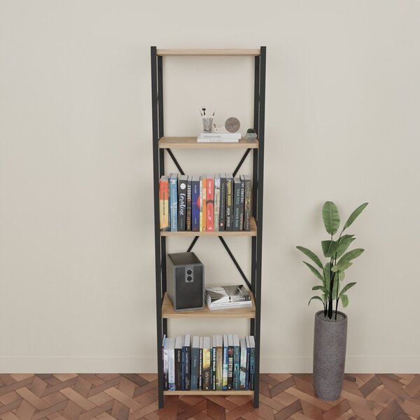 Biblioteca Glase Pako World Stejar 40x30x150 cm