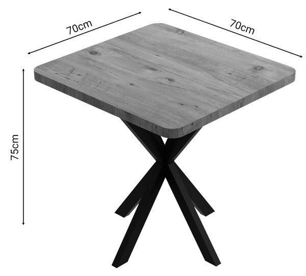 Masa Prestone Pako World Stejar 70x70x75 cm