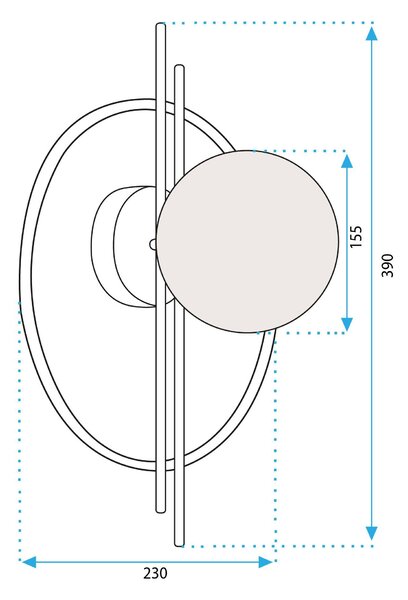 Lampa de perete APP1435-W BLACK