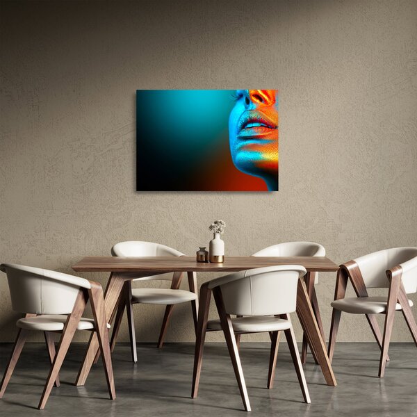 Tablou pe sticlă - Fața sclipitoare (70x50 cm)