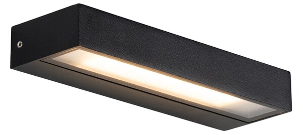Lampă de perete modernă neagră 22cm incl. LED IP65 - Hannah