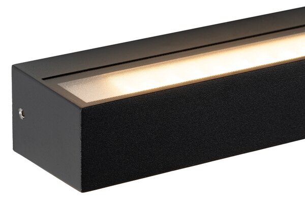 Aplică modernă neagră cu LED IP65 - Steph