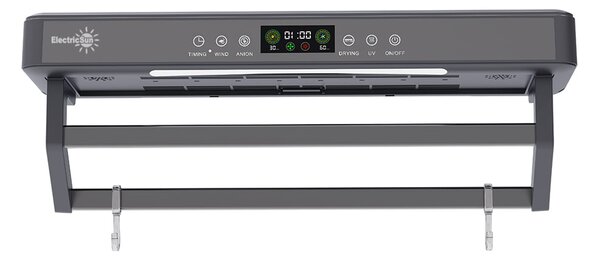 Uscător de prosop baie sau bucatarie cu sterilizator UV, pe perete, 60 cm, 450W, ElectricSun PREMIUM Gri