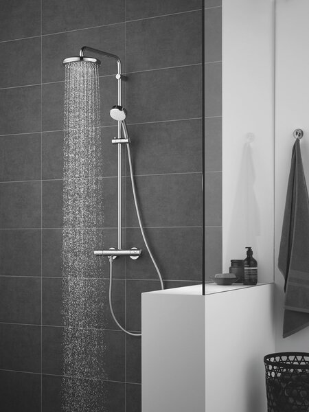 Grohe New Tempesta set de duș perete cu termostat StarLight Chrome 27922001