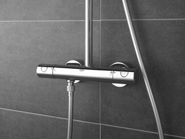 Grohe New Tempesta set de duș perete cu termostat StarLight Chrome 27922001