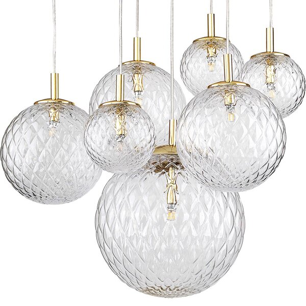 TK Lighting Cadix lampă suspendată x6 W auriu 4608