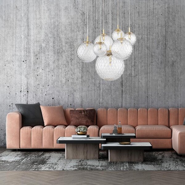 TK Lighting Cadix lampă suspendată x6 W auriu 4608
