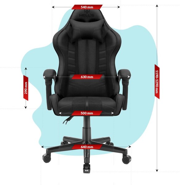 Scaun gaming pentru copii HC - 1004 negru