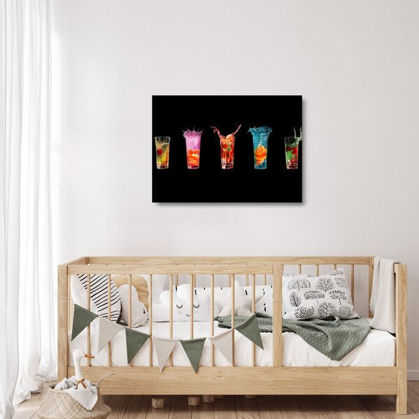 Tablou pe sticlă cu băuturi (70x50 cm)
