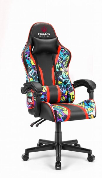 Scaun gaming HC-1005 Graffiti culoare închisă