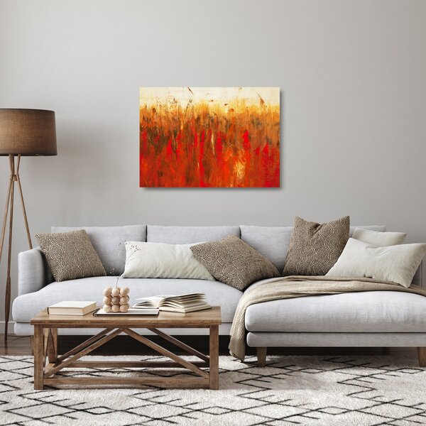 Tablou pe sticlă cu abstracție pictată (70x50 cm)