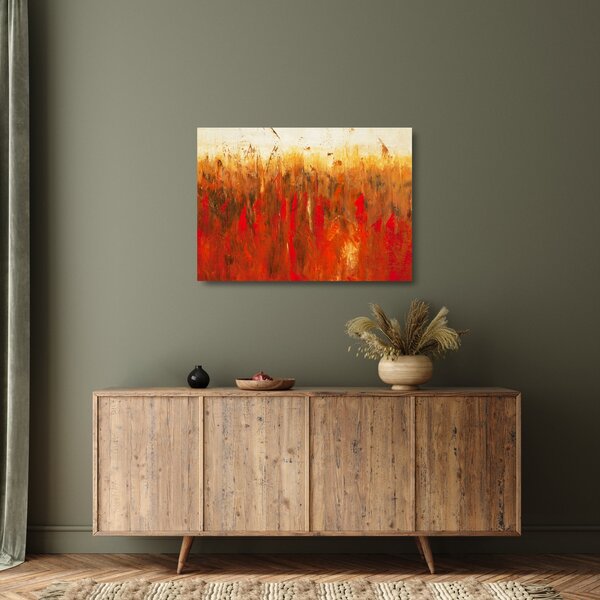Tablou pe sticlă cu abstracție pictată (70x50 cm)