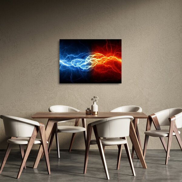 Tablou pe sticlă cu tensiunea de curent (70x50 cm)