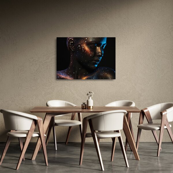 Tablou pe sticlă strălucitor a femeii (70x50 cm)