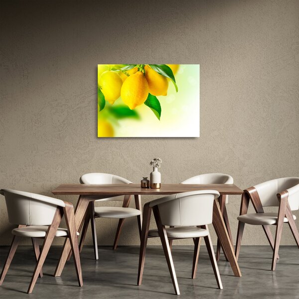 Tablou pe sticlă cu lămâi (70x50 cm)