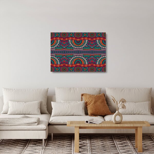 Tablou pe sticlă cu bastracție ornamentală (70x50 cm)