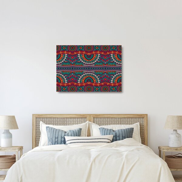Tablou pe sticlă cu bastracție ornamentală (70x50 cm)
