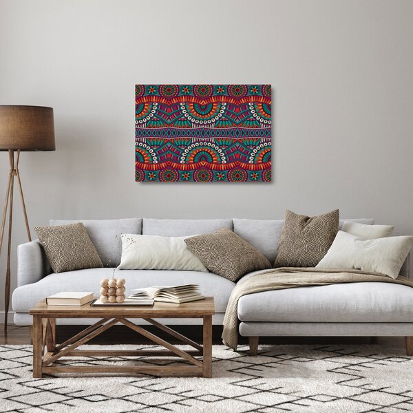 Tablou pe sticlă cu bastracție ornamentală (70x50 cm)