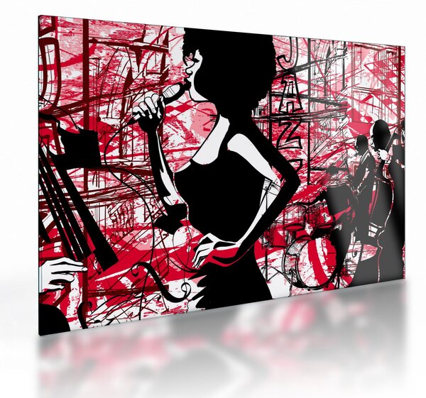 Tablou pe sticlă - Jazz (70x50 cm)