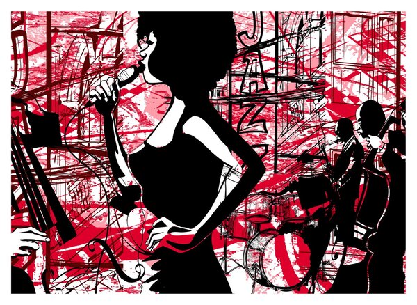 Tablou pe sticlă - Jazz (70x50 cm)