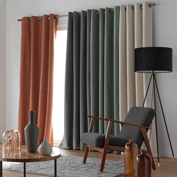 Draperie kaki din catifea 140x260 cm Olympe – douceur d'intérieur