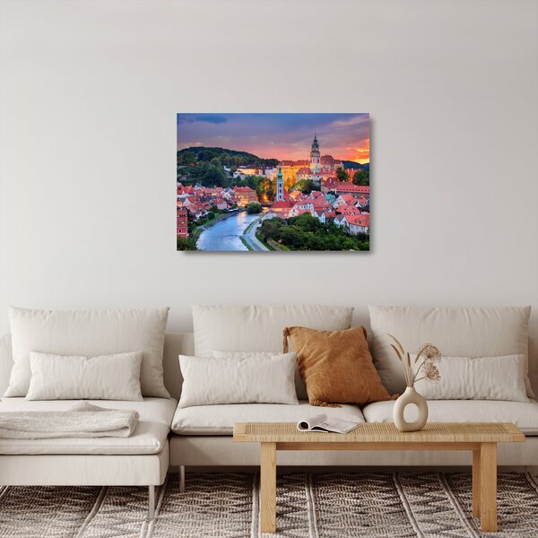 Tablou pe sticlă - Český Krumlov (70x50 cm)