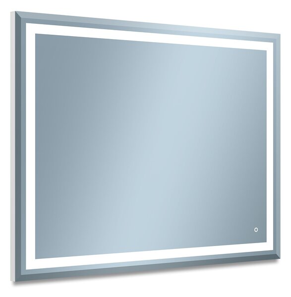 Venti Willa oglindă 100x80 cm dreptunghiular cu iluminare argint 5907459662177