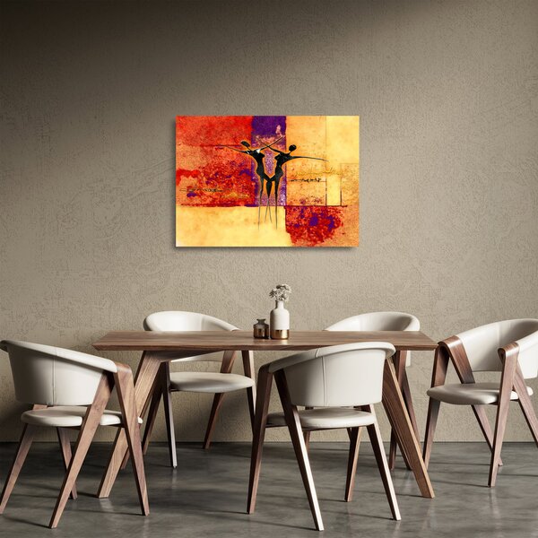 Tablou pe sticlă - Zeița africană (70x50 cm)