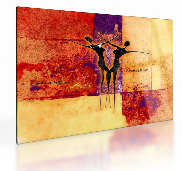 Tablou pe sticlă - Zeița africană (70x50 cm)
