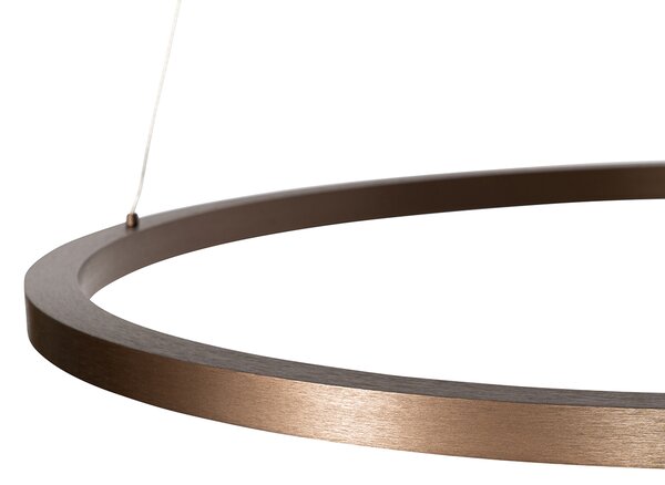 Lampă suspendată bronz 80 cm incl. LED cu 3 trepte de intensitate luminoasă - Girello