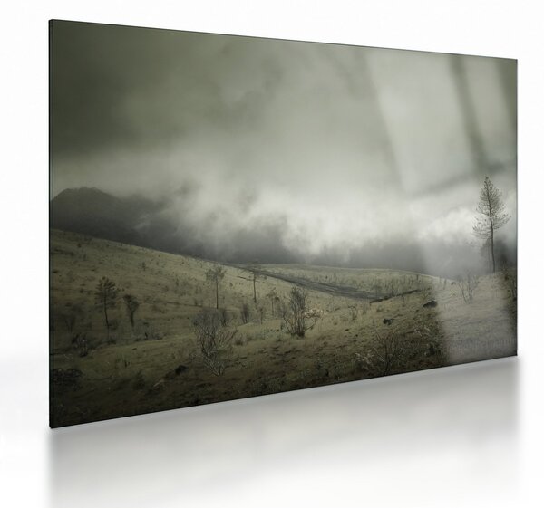 Tablou pe sticlă - Peisaj înainte de furtună (70x50 cm)