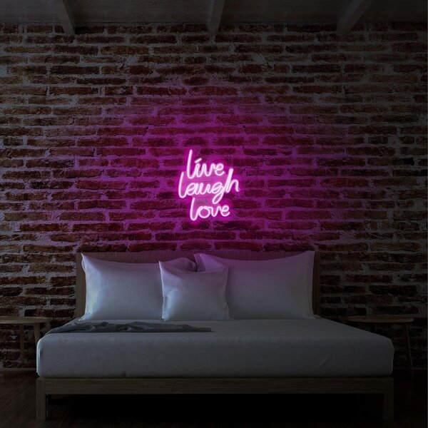 Aplica de Perete Neon Live Laugh Love, 31x36 cm