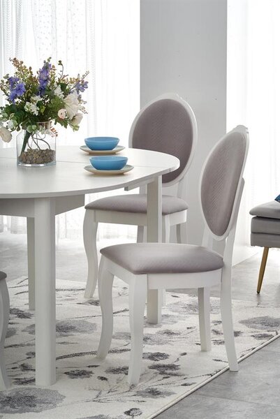 Masă de sufragerie extensibilă 102-142 cm Ralllon (alb) (pentru 4 6 persoane). 1048880