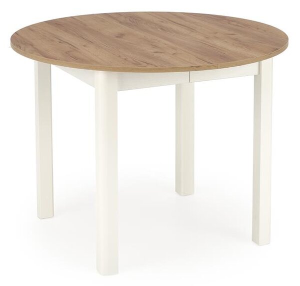 Masă de sufragerie extensibilă 102-142 cm Ralllon (stejar craft + alb) (pentru 4 6 persoane). 1049298
