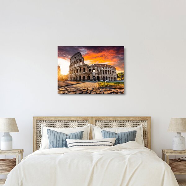 Tablou pe sticlă - Coloseum din Roma (70x50 cm)