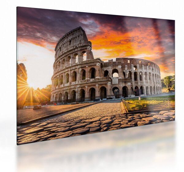 Tablou pe sticlă - Coloseum din Roma (70x50 cm)