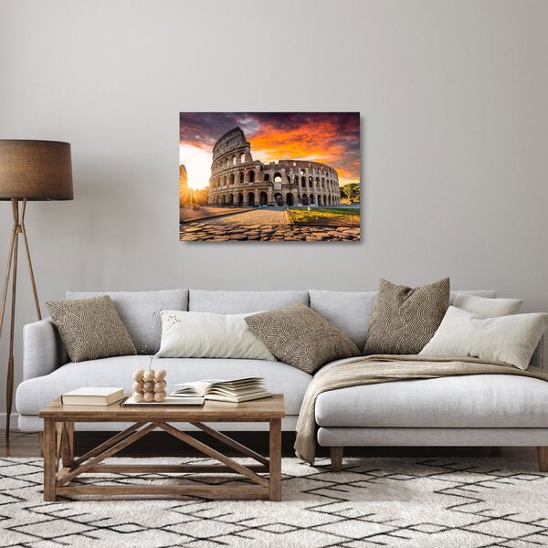 Tablou pe sticlă - Coloseum din Roma (70x50 cm)