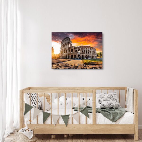 Tablou pe sticlă - Coloseum din Roma (70x50 cm)