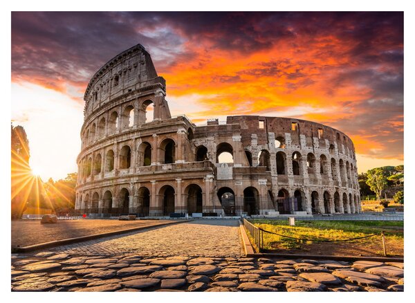 Tablou pe sticlă - Coloseum din Roma (70x50 cm)