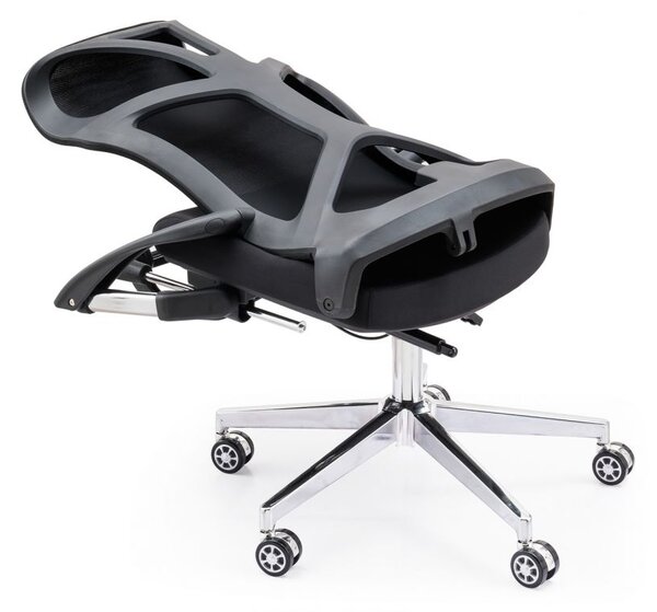 Scaun ergonomic Pedro, spatar Mesh, suport picioare, Negru
