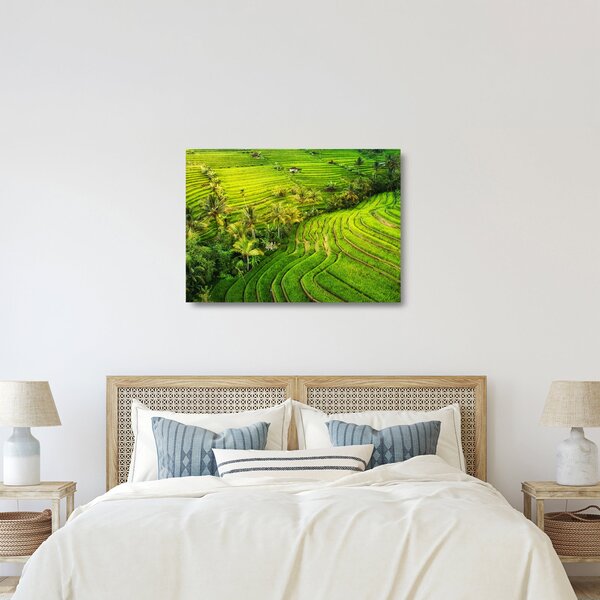 Tablou pe sticlă - Terase de orez (70x50 cm)