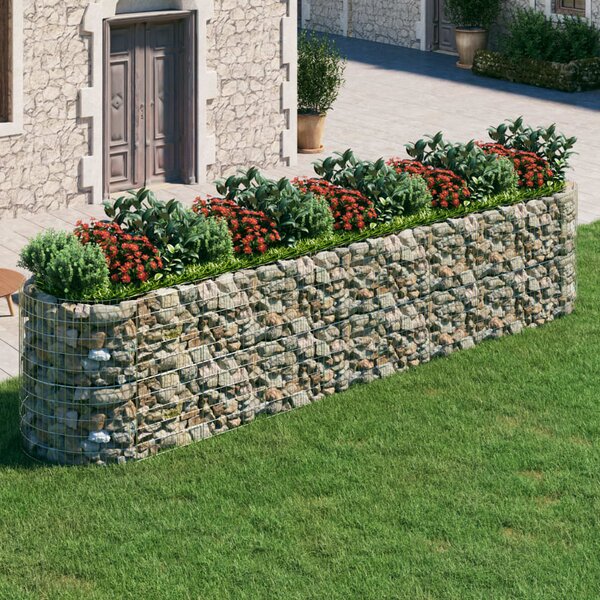 Strat înălțat gabion, 500x100x100 cm, fier galvanizat